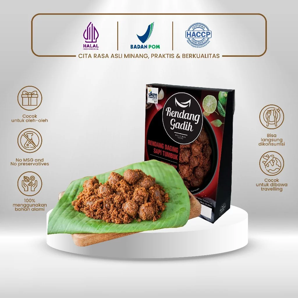 Rendang Daging Sapi Tumbuk Rendang Gadih